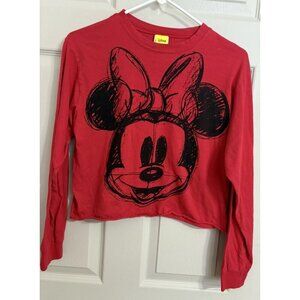 1990s Disney Minnie Mouse Jerry Leigh Crop Top Shirt Disneyland Sz Medium